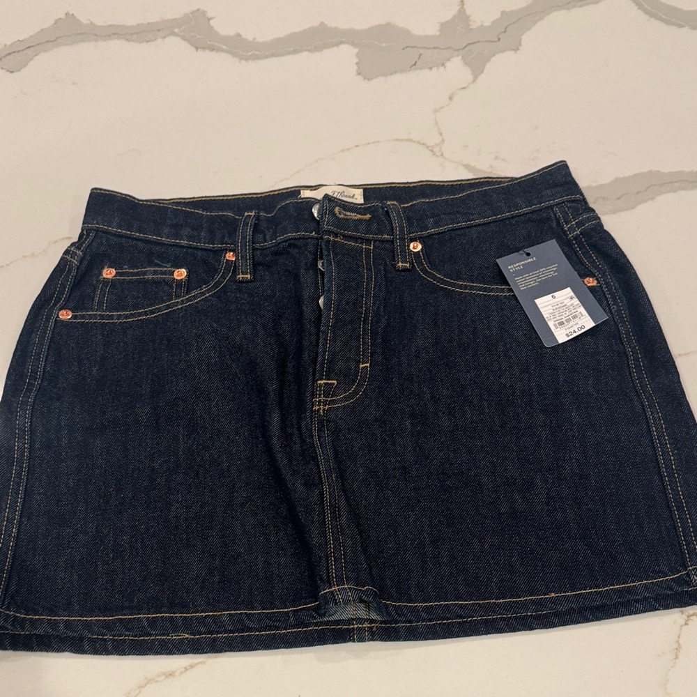 Universal Thread Dark Blue Denim Skirt